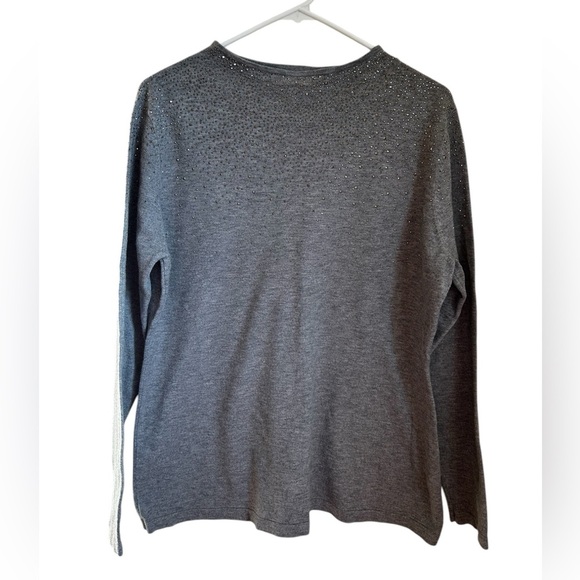 Sparkly gray sweater wool blend - Picture 4 of 9